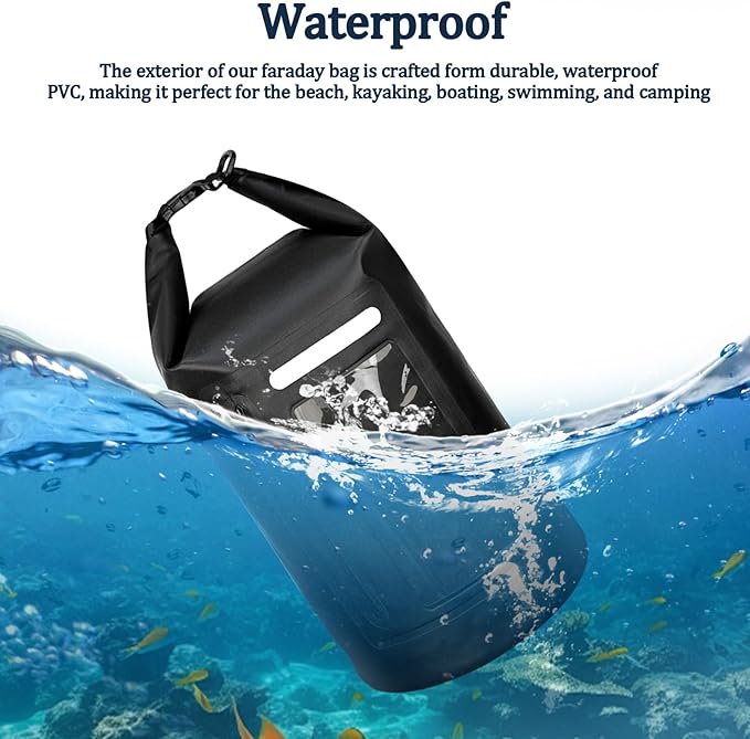 15L Faraday Bags, Waterproof Faraday Cage for Laptops & Tablets & Phones & Car Keys, RFID Signal Blocking Pouch, Anti-Theft Anti-Tracking EMP Bag - Image 6