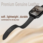 SEURE 2-pack Leather Bands Compatible with Apple Watch Band for women 38mm 40mm 41mm 42mm 44mm 45mm 46mm 49mm,Genuine Leather Band Slim Thin Strap for iWatch Ultra SE Series 11/10/9/8/7/6/5/4/3/2/1 - Image 5