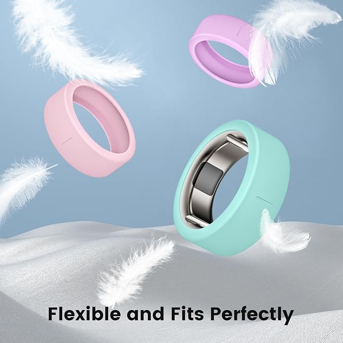 Ring Cover for Oura Ring Gen 4/ Gen 3, Anti-Scratch Elastic Silicone Oura Ring Case Protector for Men Women Working Out Gym (10Collors-9, M (11/12/13/14/15)) - Image 4