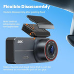 2.5K Dash Cam Front and Rear with 64GB Card, Car Camera WiFi & GPS, 3.39" IPS Screen, WDR Night Vision, Parking Monitor, G-Sensor Dash Camera - Image 2