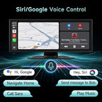 Wireless Carplay Screen for Car with 4K Dash Cam, 11.26 inch Portable A-pple CarPlay & Android Auto in Cell Touchscreen with Backup Camera, Mirror Link/Navigation/Bluetooth/Siri/FM - Image 5