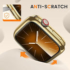 [2 Pack] Goton Bumper Case for Apple Watch 41mm, [No Screen Protector] Slim Soft Shockproof Case Cover Bumper Protector Accessories for Apple Watch Series 9/8/7, 41mm Gold+Gold - Image 4