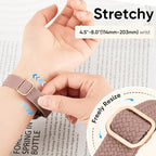 5 Pack Slim Braided Stretchy Bands Compatible with Apple Watch Band 40mm 41mm 42mm 38mm 44mm 45mm 46mm 49mm Women Men, Thin Elastic Nylon Solo Loop Straps for iWatch Series 10 9 8 7 6 5 4 3 11 SE 2/1 - Image 3