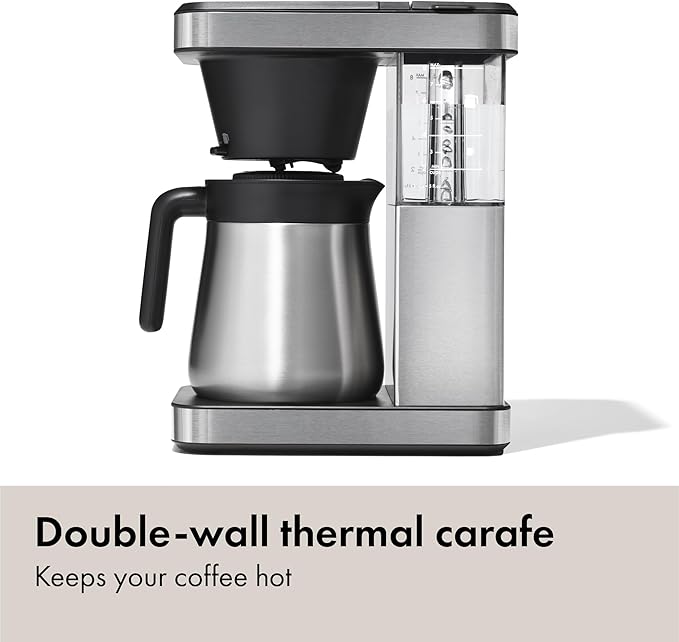 OXO Brew 8-Cup Coffee Maker - Single-Serve & Carafe, Thermal Stainless Steel, SCA Certified - Image 4