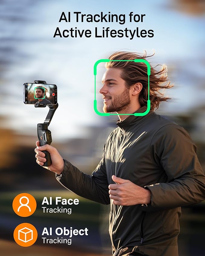 hohem iSteady X3 SE Plus Gimbal Stabilizer for iPhone, 3-Axis Phone Gimbal with Detachable Remote Control, Extendable Rod, 11-Hour Battery, Portable Foldable Stabilizer for Video Recording - Image 5