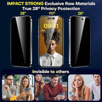 ImpactStrong Anti-Spy Privacy Screen Protector for iPhone 17 (6.3-Inch), 9H Tempered Glass, Shatter-Resistant, Anti-Scratch, Easy Install Kit, Case Friendly, 2-Pack - Image 6