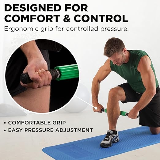 THERABAND Roller Massager +, Muscle Roller Stick for Self-Myofascial Release, Deep Tissue Massage Rolling Pin, Trigger Point Release, Muscle Soreness, Best Gifts for Runners, Athletes, Crossfit - Image 6