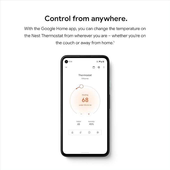 Google Nest Thermostat - Smart Thermostat for Home - Programmable Wifi Thermostat - Snow - Image 5