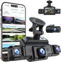 4 Channel FHD Dash Cam Front and Rear Inside, 4 Way Car Camera with Night Vision,Parking Mode,1080P Full HD Recording, Wide Angle Driving&Security Monitor for Auto,Truck,Taxi (1 Set) by Unknown