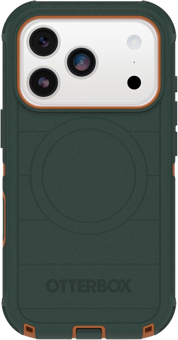 OtterBox iPhone 17 Pro Defender Pro Series Case - Green Intrigue - Tough, Rugged & Durable iPhone Case, Snaps on MagSafe by OtterBox