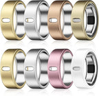 8 Pack Cover Compatible with Oura Ring Gen 4/Oura Ring Gen 3 Horizon/Heritage,Charging Derectly,Matte Texture Wear-Resistant Anti-Scratch TPU Protector for Women Men Working Out Gym(D,Size 13) by Vigamen