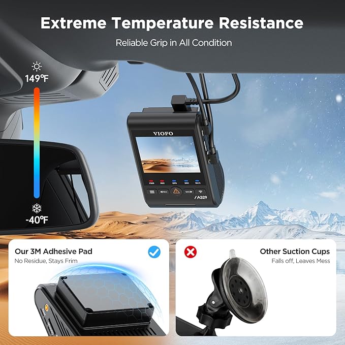 VIOFO Front and Rear Adhesive Pads for A329S Series Dashcam - Image 4