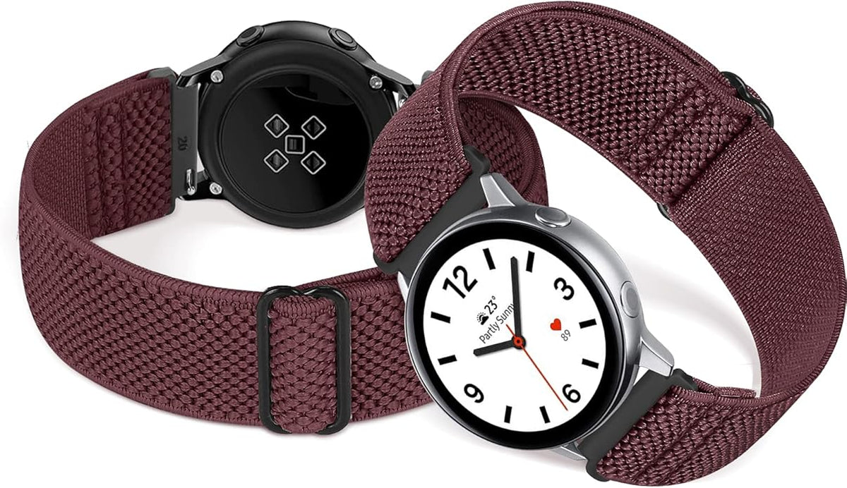 Compatible with 16mm 18mm 19mm 20mm 22mm 24mm Watch Bands Quick Release Replacement Wristband,Adjustable Stretchy Nylon Solo Loop Straps Fabric Braided Sport Elastic Bands for Men Women - Image 5