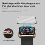 EWUONU [2 Pack Tempered Glass Screen Protector for Apple Watch 44mm SE 3/SE 2/ Series 6//5/4, 3D Full Coverage [Easy Installation Frame] Waterproof Bubble-Free HD Clear Film for iWatch 44mm - Image 4