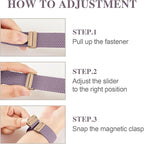 Braided Stretchy Band Compatible with Apple Watch Bands 38mm 40mm 41mm 42mm 44mm 45mm 46mm 49mm Women Men, Soft Nylon Solo Loop Magnetic Sport Strap for iWatch Series 11 10 9 8 7 6 5 4 3 2 1 SE Ultra - Image 5
