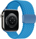 Braided Stretchy Band Compatible with Apple Watch Band 38mm 40mm 41mm 42mm 44mm 45mm 46mm 49mm Women Men, Adjustable Nylon Elastic Magnetic Clasp Strap for iWatch Series 10 9 8 7 6 5 4 3 2 1 SE Ultra by Unknown