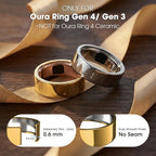 High-Gloss Plated Covers Compatible with Oura Ring Gen 4/Oura Gen 3 Cover, Anti-Scratch Ultra-Thin TPU Ring Protector Case Accessories for Women Men - Not for Oura 4 Ceramic - Image 2