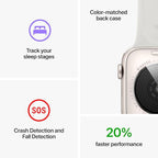 Apple Watch SE 2nd Gen (GPS, 40mm) - Starlight Case with Starlight Sport Band S/M (Renewed) - Image 5
