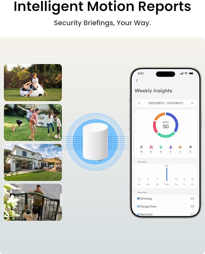 REOLINK 5MP Solar Security Cameras Wireless Outdoor, 360° Pan Tilt Auto-Tracking, Smart AI Detection, Up to 1TB Local Storage, 2.4/5GHz Dual-Band WiFi, Home Hub Mini with 2X Argus PT + Solar Panel - Image 9