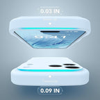 Magnetic for iPhone 17 Pro Case, [Full Camera Protection][Compatible with MagSafe] Cute Wave Frame Silicone Shockproof Protective Phone Case for iPhone 17 Pro 6.3", Light Blue - Image 4