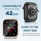 Waterproof Case for Apple Watch Series 3/2/1 42mm, Built-in Screen Protector with Tempered Glass [Touch Sensitive] Cover for iWatch S3/S2/S1 Accessories 42mm, Rose Gold - Image 2