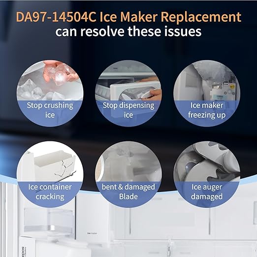 Upgrade DA97-14504C DA97-14504A Ice Container Compatible with RF22 RF23 Sam-sung Ice Maker Replacement AP6039681 Sam-sung Refrigerator Parts,Replaces for PS11773414 EAP11773414 Sam-sung Ice Maker Tray - Image 6