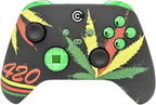 Custom Controllerzz Designer Series Custom Wireless Controller for Xbox Series X/S, Xbox One, & PC - Multiple Designs Available (420 & Green Chrome Inserts) by CustomControllerzz