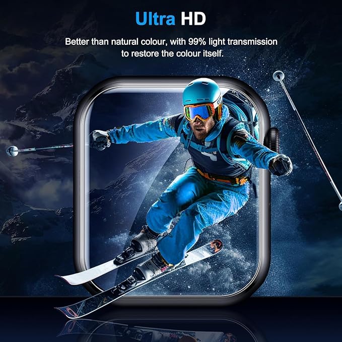 Uyiton 8Pack Screen Protector for Apple Watch Series 9/8/7 41mm, Military-Grade TPU Film, Scratch-Resistant, Anti-Fingerprint, Oleophobic Coating, Easy to Install - Image 6
