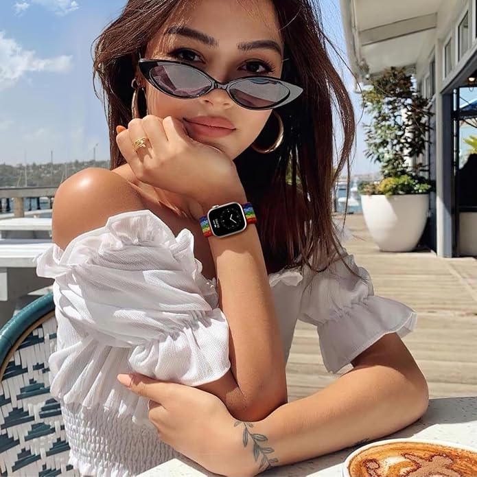 Zedoli Braided Solo Loop Bands Compatible with Apple Watch Band 38mm 40mm 41mm 42mm 44mm 45mm 46mm 49mm Women Men, Stretchy Nylon Sport Elastic Strap for iWatch Series 11 10 9 8 7 6 5 4 3 2 1 SE Ultra - Image 7