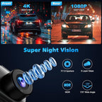 Dash Cam Front and Rear, 4K Dual Dash Cam with CPL Filter, Dash Camera for Cars-5GHz WiFi, 3" IPS Screen Dashcams for Cars with 64GB Card, App Control, Night Vision, Parking Monitor, Support 256GB Max - Image 4