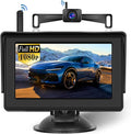 Hikity Wireless Backup Camera System 4.7 Inch Car Monitor Kit HD 1080P License Plate Rear View Camera, Digital Stable Signal, Night Version, IP68 Waterproof, Reverse Camera for Cars by Hikity
