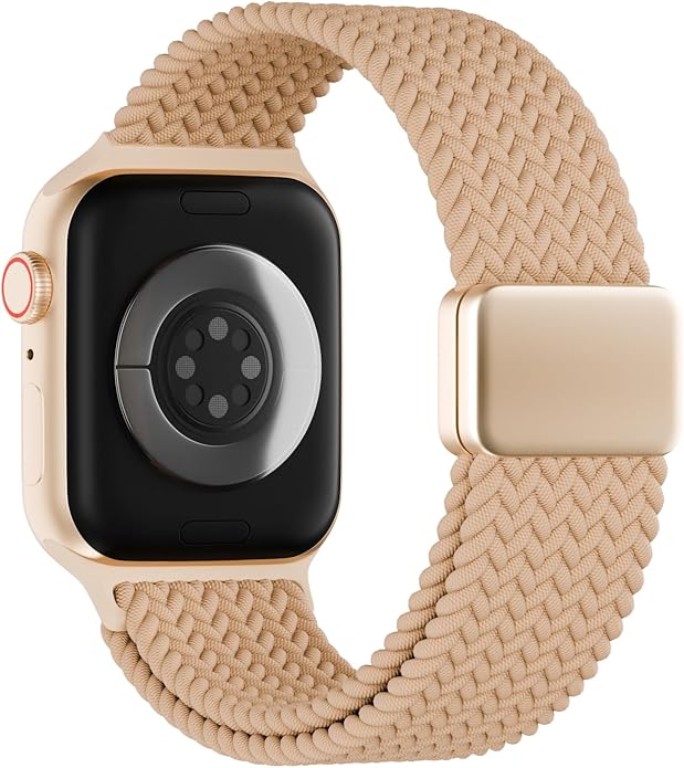 Magnetic Nylon Braided Band Compatible for Apple Watch Ultra2 Ultra 49mm 46mm 45mm 44mm 42mm 41mm 40mm 38mm Women Men ,Adjustable Elastic Sport Strap for iWatch Series10/9/8/7/6/5/4/3/2/1 SE - Image 2