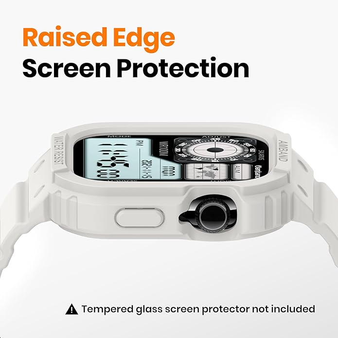 amBand E1 Sport Case Band for Apple Watch Ultra 3/2/1 & SE 3/2/1 & Series 11 10 9 8 7 6 5 4 3 49mm 46mm 45mm 44mm 42mm 41mm 40mm 38mm, Shockproof & Scratch Resistant Rugged Bumper for Men Women - Image 6