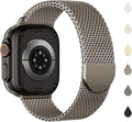 Original Milanese Metal Band Compatible with Apple Watch Bands 38mm/40mm/41mm/42mm(Series 10) for Men Women, Stainless Steel Mesh strap for iWatch Ultra 2 Series 9 8 7 6 SE 5 4 3 2 1 Titanium by Sunnywoo