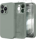 Magnetic for iPhone 12 Pro Max Case, Compatible with MagSafe, [Full Camera Protection][Screen Protector] Silicone Shockproof Protective Phone Case for iPhone 12 Pro Max 6.7", Calke Green by SUYDANBOX