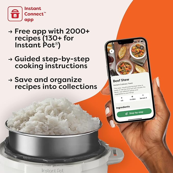 Instant Pot Pro 10-in-1 Pressure Cooker, Slow Cooker, Rice/Grain Cooker, Steamer, Sauté, Sous Vide, Yogurt Maker, Sterilizer, and Warmer, Includes App With Over 800 Recipes, Black, 6 Quart - Image 7
