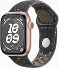 Apple Watch Series 10 [GPS, 42mm] - Rose Gold Aluminum Case with Midnight Sky Nike Sport Band, M/L (Renewed) by Amazon+Renewed