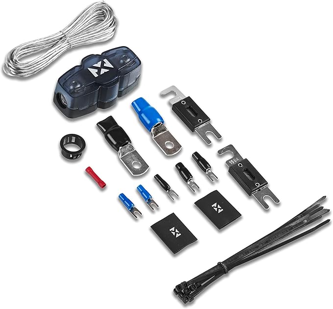 NVX XAPK0 1/0 Gauge OFC Amplifier Wiring Kit | 100% Oxygen-Free Copper Power & Speaker Wire | Supports Up to 4000W | Tinned OFC, ANL/Mini-ANL Fuse Holder, Pre-Terminated Terminals - Image 8