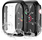 Waterproof Case for Apple Watch Series 3/2/1 42mm, Built-in Screen Protector with Tempered Glass [Touch Sensitive] Cover for iWatch S3/S2/S1 Accessories 42mm, Black by idudu