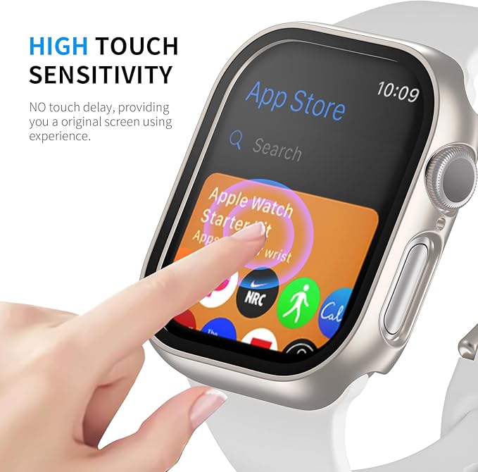 HASDON 12 Pack Case Compatible with Apple Watch Series 11/10 46mm with Tempered Glass Screen Protector, Full Coverage Bumper Hard PC Shockproof Protective Cover for iWatch Series 11/10 46mm - Image 4