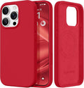 GolbinBox Magnetic for iPhone 16 Pro Max Case, Compatible with MagSafe, [Soft Anti-Scratch Microfiber Lining], Liquid Silicone Shockproof Protective Phone Case for iPhone 16 Pro Max, Red by GolbinBox