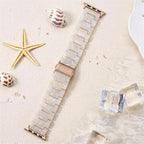 V-MORO Resin Band Compatible with Apple Watch Series 7/8/9/10/11 41/40/38/42mm, Women Fashion Strap for iWatch Series 6/5/4/3/2/1/SE, Lightweight Bracelet Wristband Replacement, Ivory White-Rose Gold - Image 8