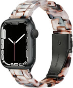 Lightweight Resin Band For Apple Watch Series 11 10 9 8 7 6 5 4 3 2 1 SE 3 2 Ultra 3 2, Fashion Adjustable Replacement Strap for iWatch Bands 38mm 40mm 41mm 42mm 44mm 45mm 46mm 49mm for Women Men by Pleixiu