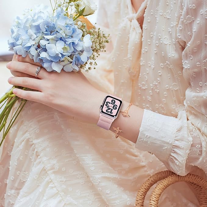 Stretchy Nylon Solo Loop Bands Compatible with Apple Watch 38mm 40mm 41mm 42mm 44mm 45mm 46mm 49mm Ultra 2 iWatch Series 11 10 9 8 7 SE 6 5 4 3 2 1 Strap,Sport Elastic Braided Women Men - Image 8