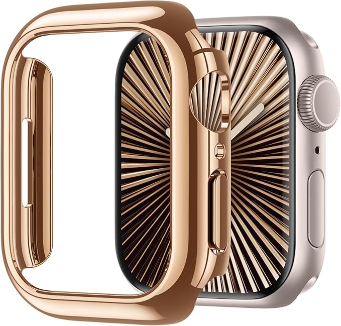 Recoppa Case Compatible for Apple Watch Series 10/11 – 46mm ONLY, Shockproof Ultra-Thin Hard PC Bumper Case All-Around Edge Protective Cover Frame [NO Screen Protector] for iWatch Accessories,Rosegold by Recoppa