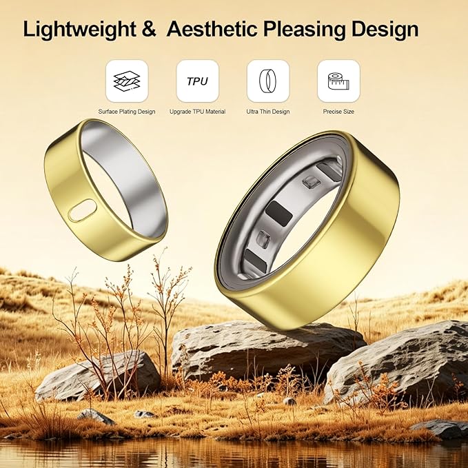 3 Pack Ring Cover Compatible with Oura Ring Gen 4/Oura Ring Gen 3 Horizon/Heritage-Size 10,Support Charging with Cover on,Anti-Scratch Ultra-Thin TPU Ring Protector for Men Women,Gold*3 - Image 3