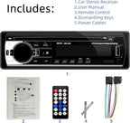 JSD-520 Car Stereo Audio Single Din Bluetooth Handsfree FM Radio Receiver USB Charging/MP3/AUX/TF, No CD Player - Image 7