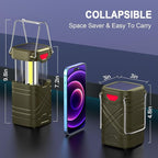 LETMY 4 Pack Camping Lantern, Rechargeable LED Lanterns, Solar Lantern Battery Powered Hurricane Lanterns Flashlight with 3 Powered Ways & USB Cable for Emergency, Power Outage, Hurricane Supplies - Image 5