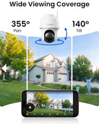 REOLINK 5MP Solar Security Cameras Wireless Outdoor, 360° Pan Tilt Auto-Tracking, Smart AI Detection, Up to 1TB Local Storage, 2.4/5GHz Dual-Band WiFi, Home Hub Mini with 2X Argus PT + Solar Panel - Image 3