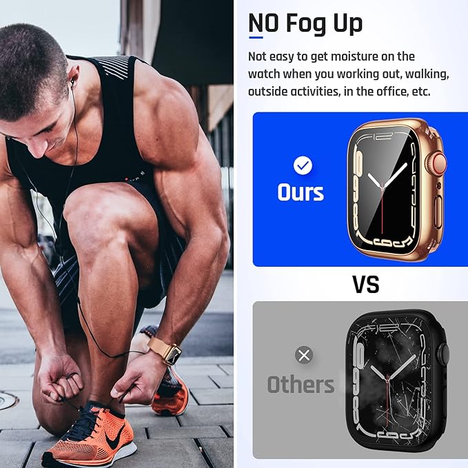 Goton 2 in 1 Waterproof Case for Apple Watch Screen Protector Series 6/5/4, SE 3/2/1 40mm, 360 Protective Glass Face Cover Hard Bumper + Back Frame for iWatch Accessories 40 mm - Image 5